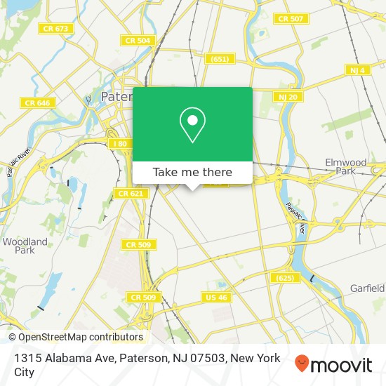 1315 Alabama Ave, Paterson, NJ 07503 map
