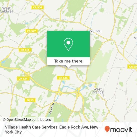 Village Health Care Services, Eagle Rock Ave map