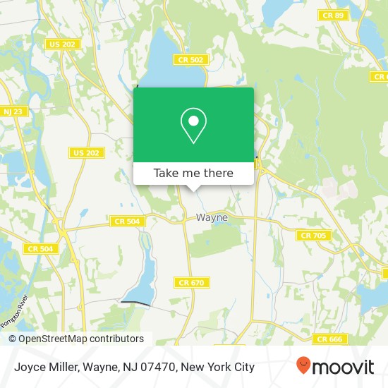 Joyce Miller, Wayne, NJ 07470 map