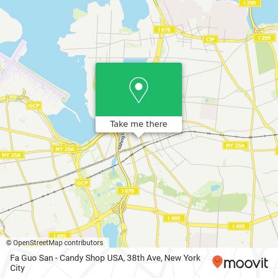 Mapa de Fa Guo San - Candy Shop USA, 38th Ave