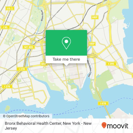 Mapa de Bronx Behavioral Health Center