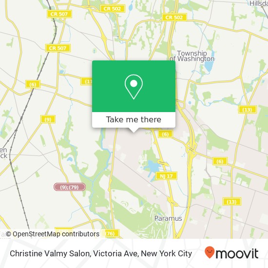Christine Valmy Salon, Victoria Ave map