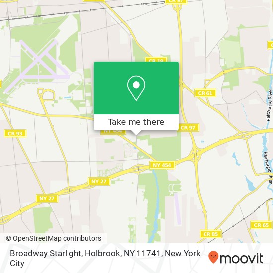 Mapa de Broadway Starlight, Holbrook, NY 11741