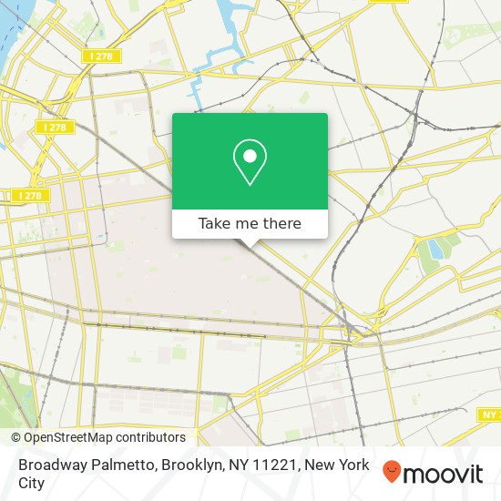 Mapa de Broadway Palmetto, Brooklyn, NY 11221