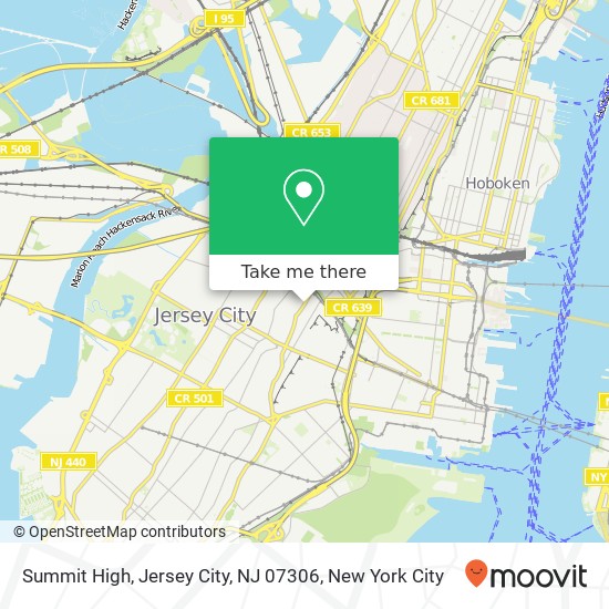 Mapa de Summit High, Jersey City, NJ 07306