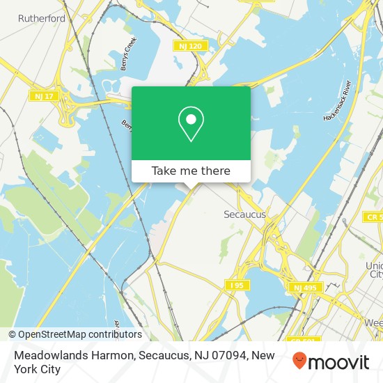 Meadowlands Harmon, Secaucus, NJ 07094 map