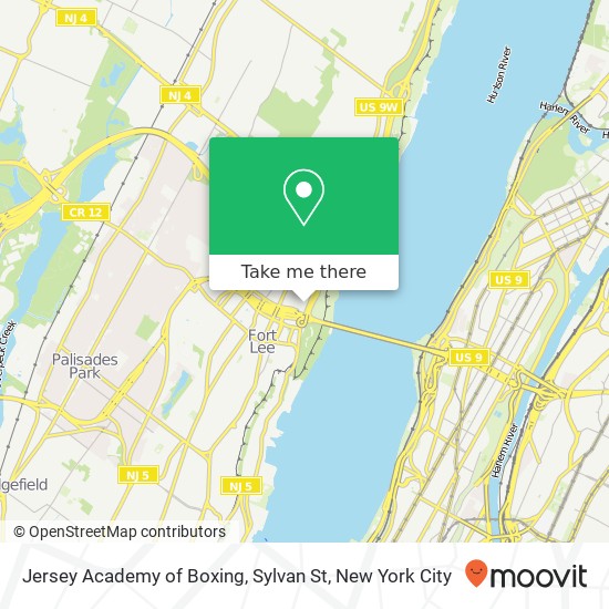 Mapa de Jersey Academy of Boxing, Sylvan St