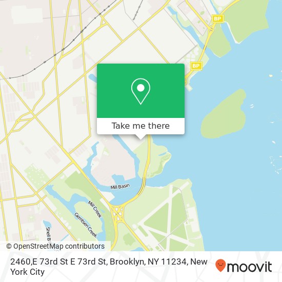 Mapa de 2460,E 73rd St E 73rd St, Brooklyn, NY 11234