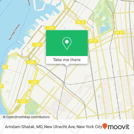 Mapa de Arindam Ghatak, MD, New Utrecht Ave