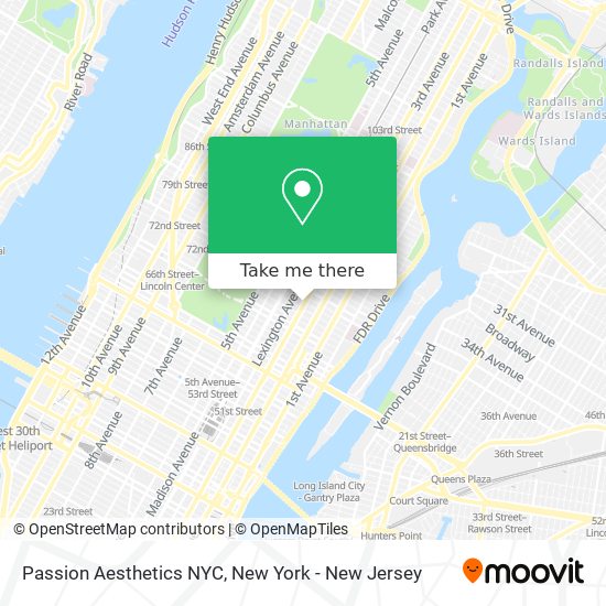 Mapa de Passion Aesthetics NYC