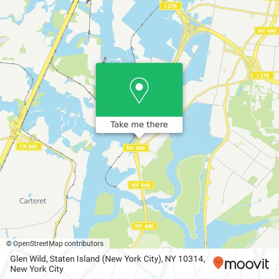 Mapa de Glen Wild, Staten Island (New York City), NY 10314