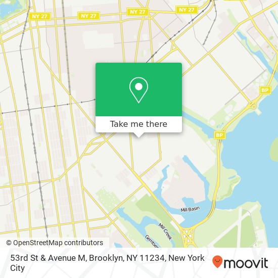 Mapa de 53rd St & Avenue M, Brooklyn, NY 11234