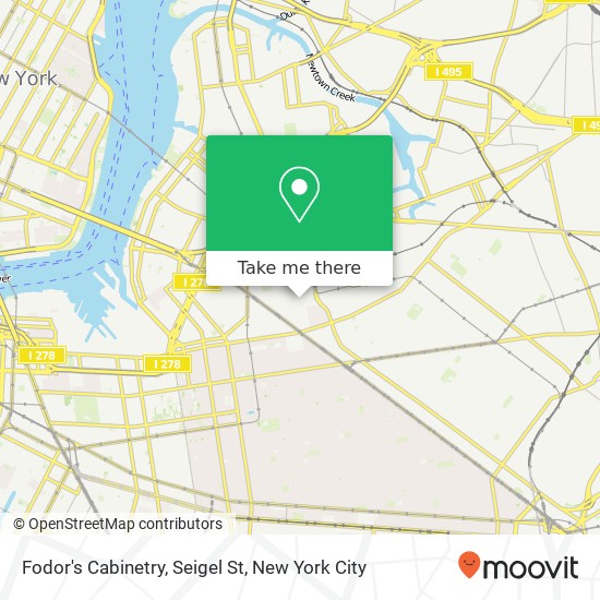 Mapa de Fodor's Cabinetry, Seigel St