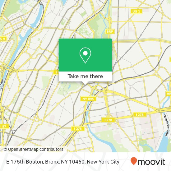 E 175th Boston, Bronx, NY 10460 map
