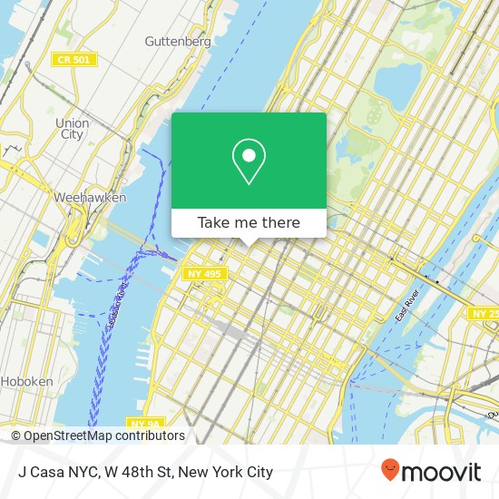 Mapa de J Casa NYC, W 48th St
