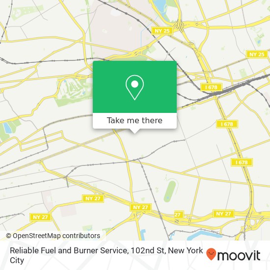 Mapa de Reliable Fuel and Burner Service, 102nd St