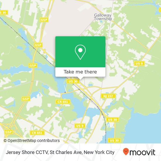 Mapa de Jersey Shore CCTV, St Charles Ave