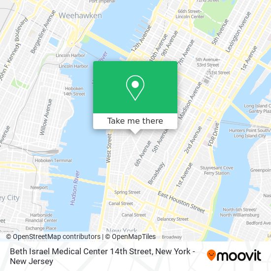 Mapa de Beth Israel Medical Center 14th Street