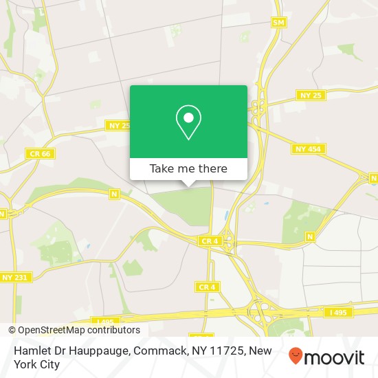 Hamlet Dr Hauppauge, Commack, NY 11725 map