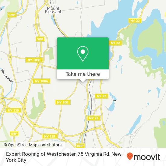 Mapa de Expert Roofing of Westchester, 75 Virginia Rd
