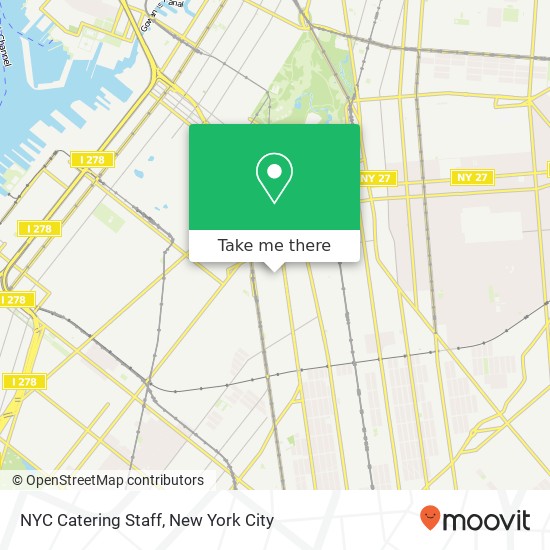 Mapa de NYC Catering Staff