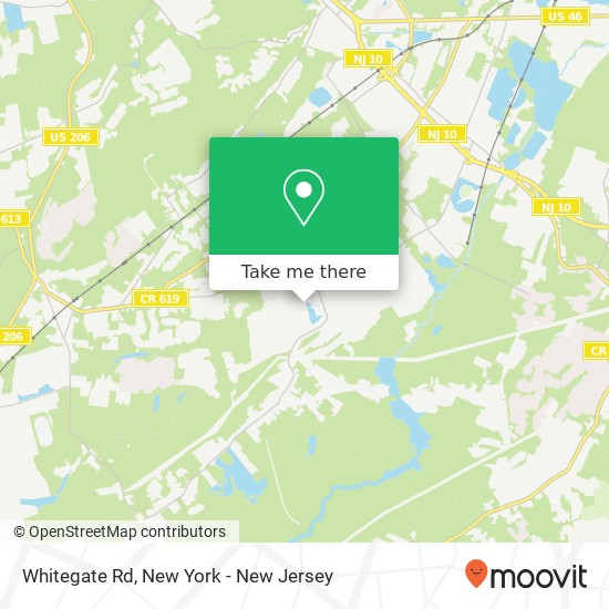 Mapa de Whitegate Rd, Succasunna, NJ 07876