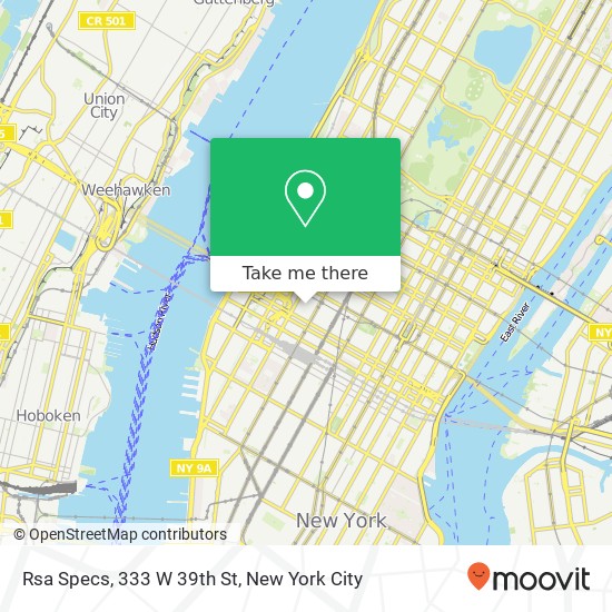 Mapa de Rsa Specs, 333 W 39th St