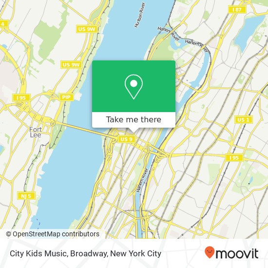 Mapa de City Kids Music, Broadway