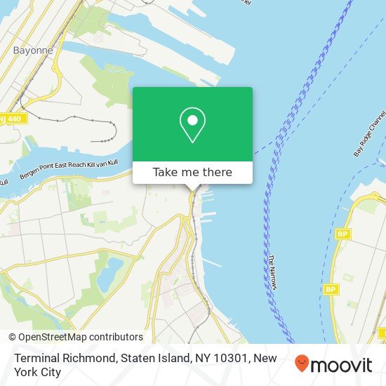 Mapa de Terminal Richmond, Staten Island, NY 10301