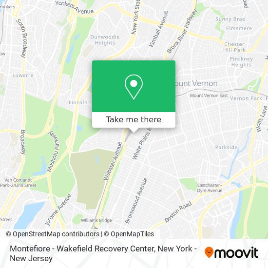 Mapa de Montefiore - Wakefield Recovery Center