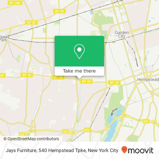 Mapa de Jays Furniture, 540 Hempstead Tpke