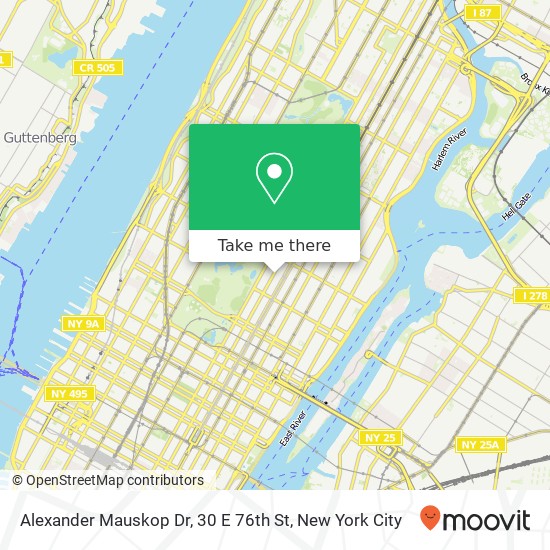 Mapa de Alexander Mauskop Dr, 30 E 76th St