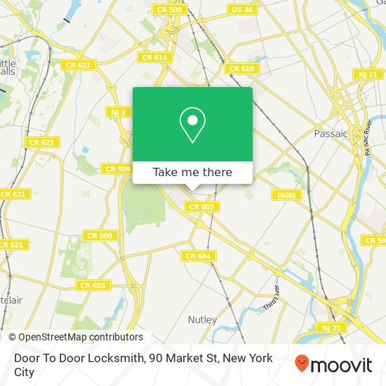 Mapa de Door To Door Locksmith, 90 Market St