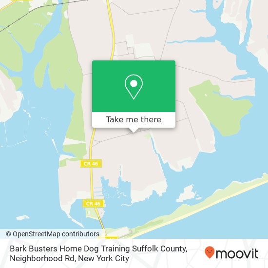 Bark Busters Home Dog Training Suffolk County, Neighborhood Rd map