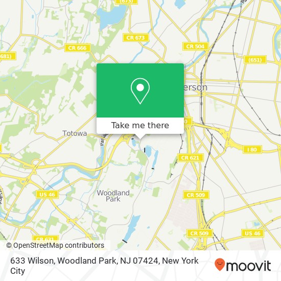 633 Wilson, Woodland Park, NJ 07424 map