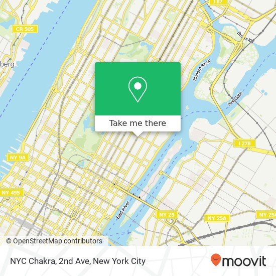 NYC Chakra, 2nd Ave map