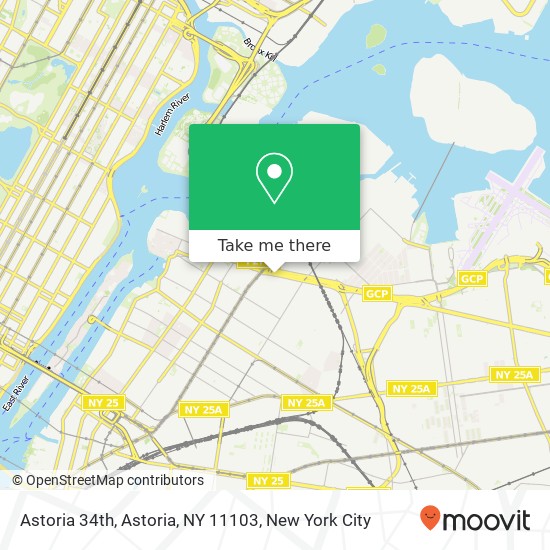 Astoria 34th, Astoria, NY 11103 map