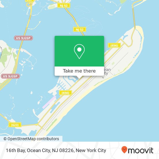 Mapa de 16th Bay, Ocean City, NJ 08226