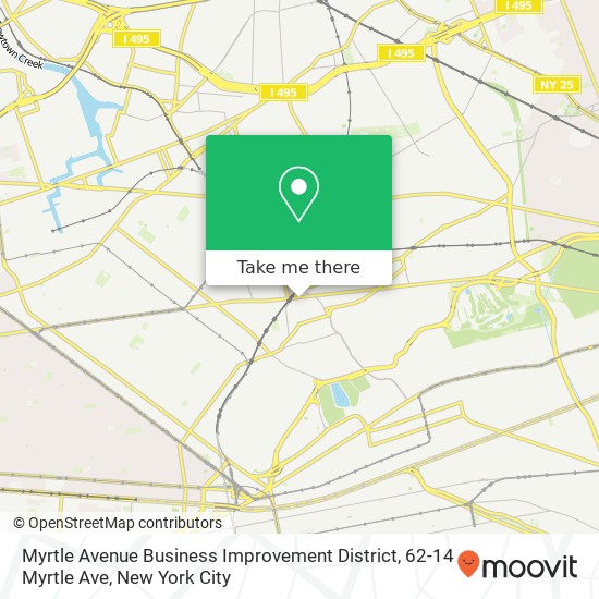 Mapa de Myrtle Avenue Business Improvement District, 62-14 Myrtle Ave