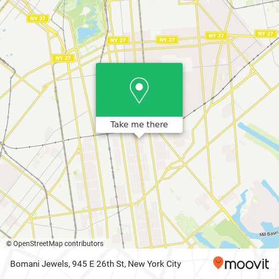 Mapa de Bomani Jewels, 945 E 26th St