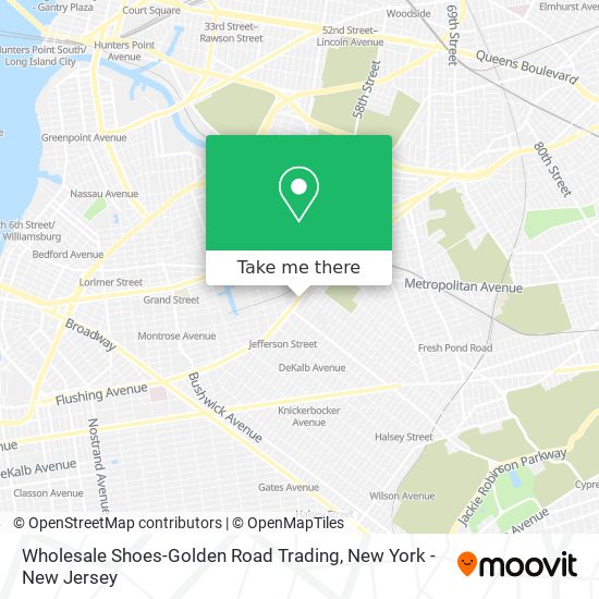 Mapa de Wholesale Shoes-Golden Road Trading