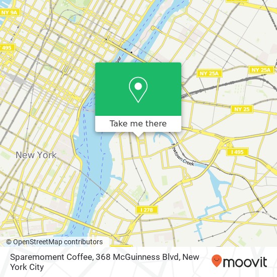 Mapa de Sparemoment Coffee, 368 McGuinness Blvd