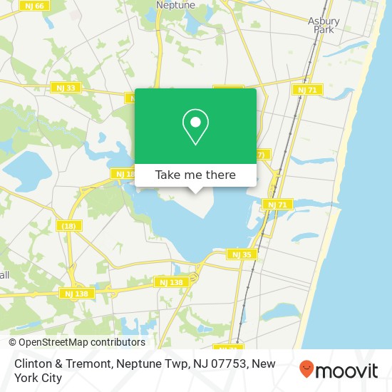 Mapa de Clinton & Tremont, Neptune Twp, NJ 07753