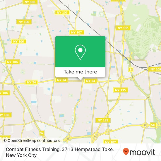 Combat Fitness Training, 3713 Hempstead Tpke map