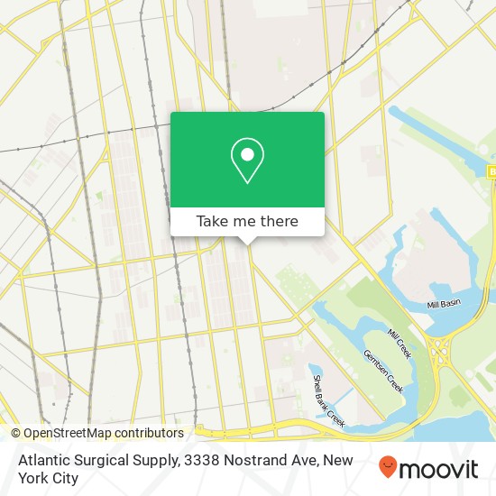 Atlantic Surgical Supply, 3338 Nostrand Ave map