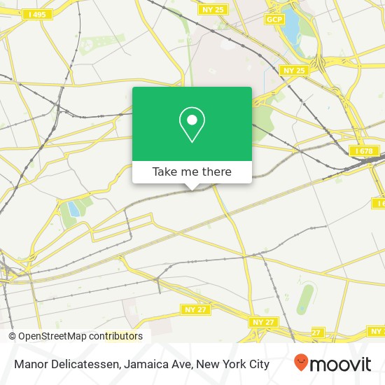 Mapa de Manor Delicatessen, Jamaica Ave