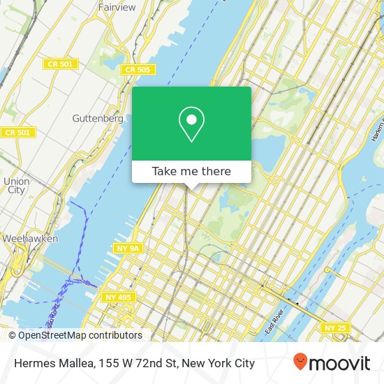 Mapa de Hermes Mallea, 155 W 72nd St