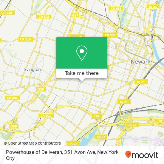 Mapa de Powerhouse of Deliveran, 351 Avon Ave