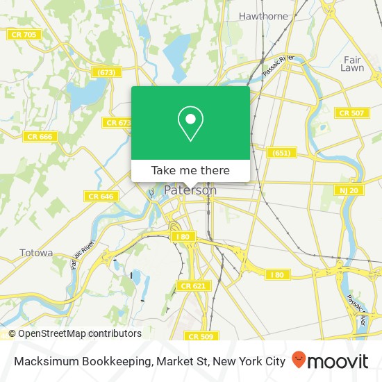 Mapa de Macksimum Bookkeeping, Market St