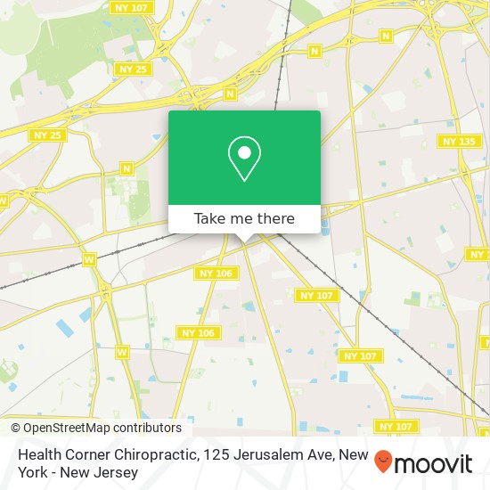 Health Corner Chiropractic, 125 Jerusalem Ave map